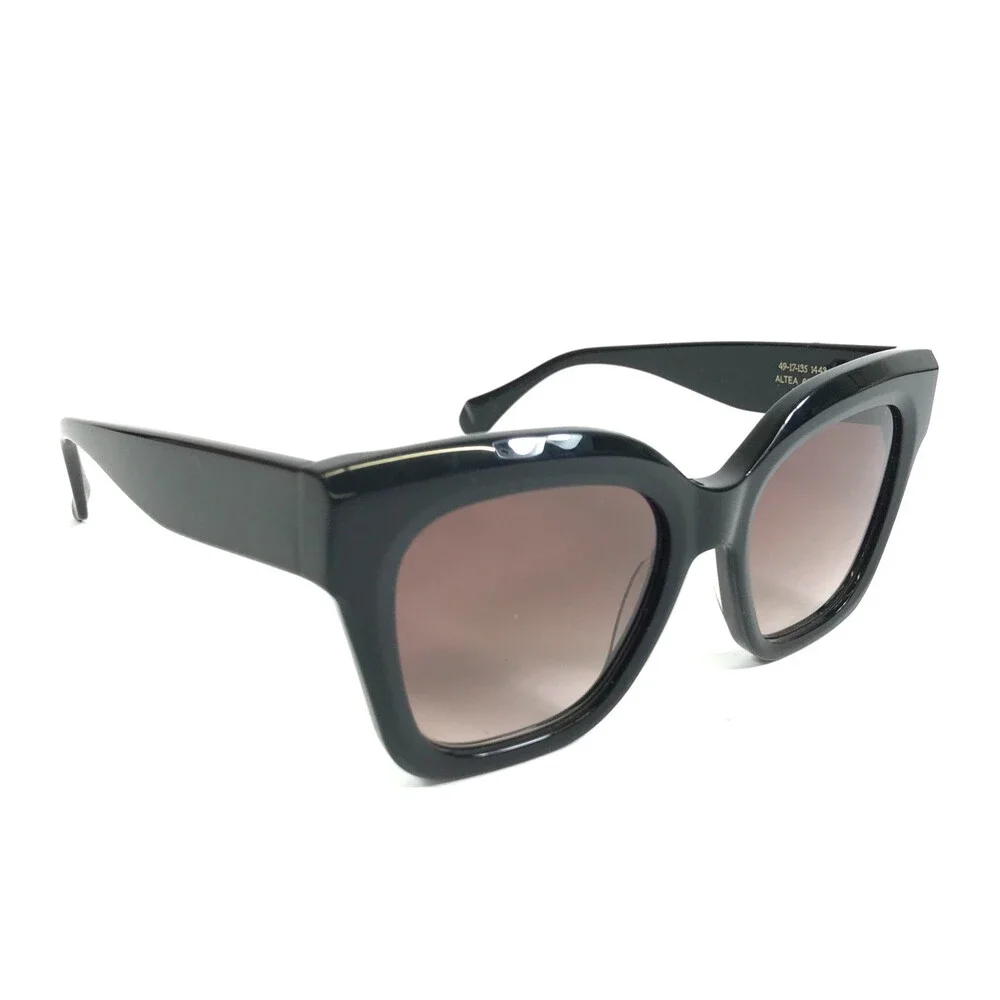 Gigi Studios Sunglasses ALTEA 6789/1 Shiny Black Frames with Red Gradient Lenses